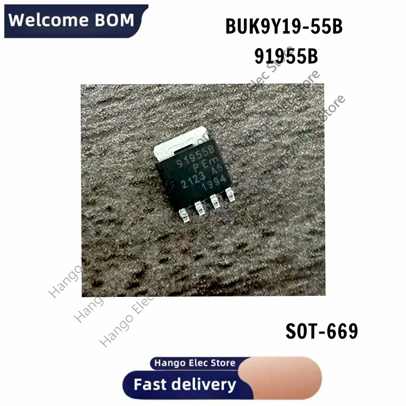 

10PCS/LOT Original BUK9Y19-55B silk-screened 91955B SOT-669 low-start MOS 55V field-effect transistor