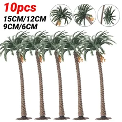 10Pcs Model Trees Palm Scale Tree Coconut Palm Park Rainforest Scenery Dioramas DIY Decor Diorama Scenery Model