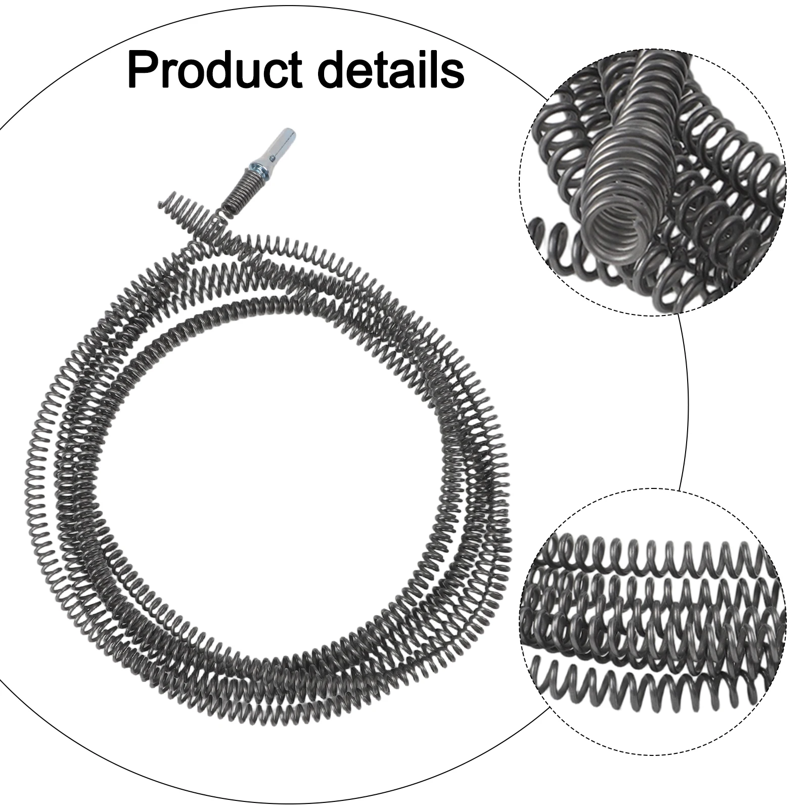 13ft Electric Drill Drain Dredging Spring Pipe Cleaner Sewer Snake Tool For Kitchen Bathroom Bathtub Shower Floor Clogged Remove