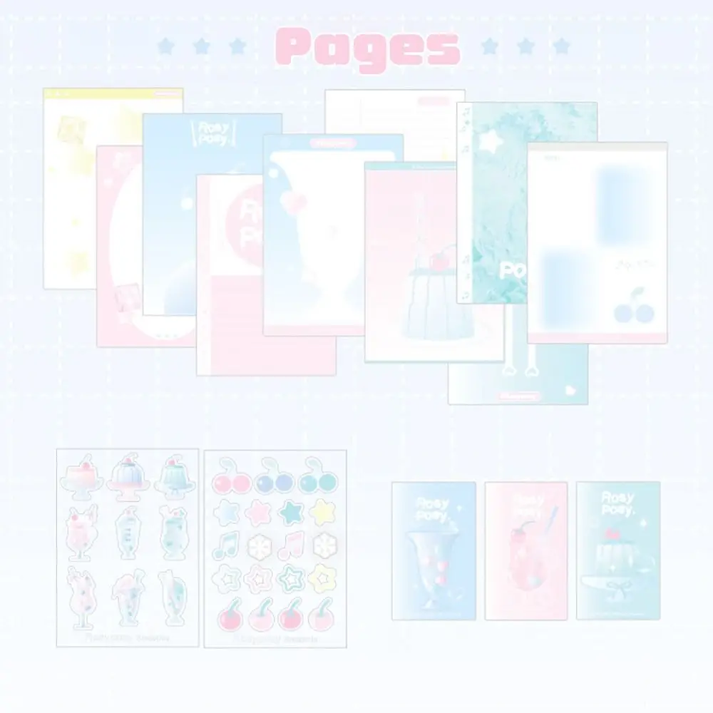Carnet de notes portable en PVC série conviviale rée, bloc-notes à feuilles adt, 6 classeurs, enveloppe à anneaux, grand livre