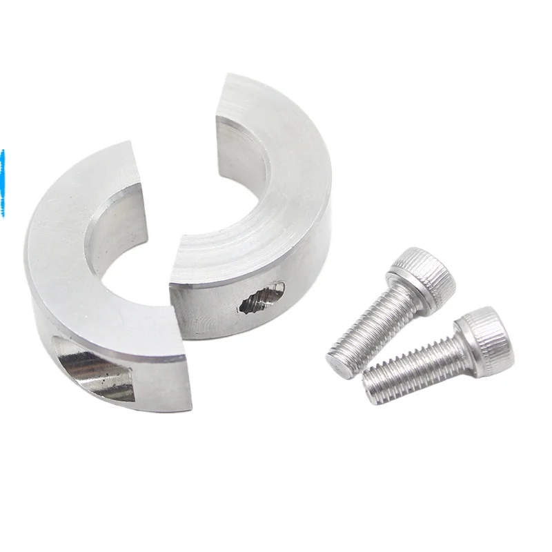 304 SS Open-Style Split Fixing Ring Optical Axis Thrust Limit Collar Separable Shaft Retaining Ring for Precision Mechanical App