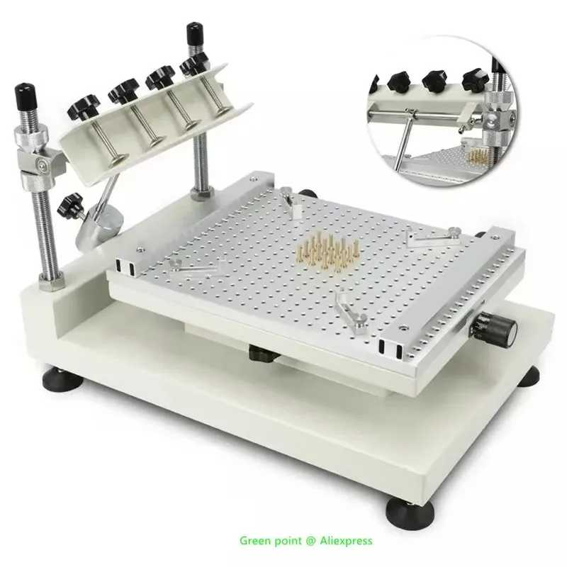 【Industrial】3040 High Precision Solder Paste Printer 300*400mm SMT Stencil Printer Silk Printing Machine Double Layer PCB Board