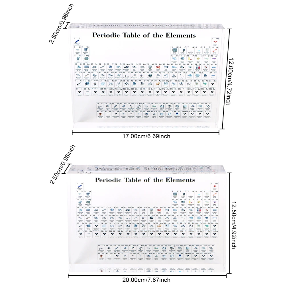 Acrylic Crystal Chemical Element Display Periodic Table Display Kids Teaching Tool Periodic Table Of Elements