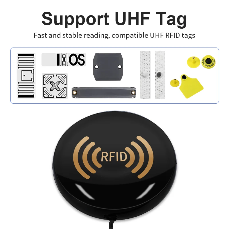 Lettore RFID UHF portatile Lettore portatile RFID UHF con frequenza UE USA con connessione USB Blue-tooth