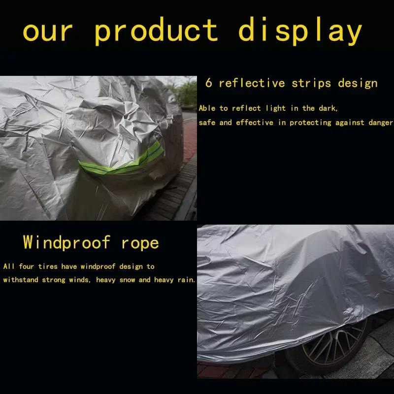 Full Car Cover For Ford Taurus Auto Anti-UV Sun Shade Rain Snow Dust Protection Cover Waterproof