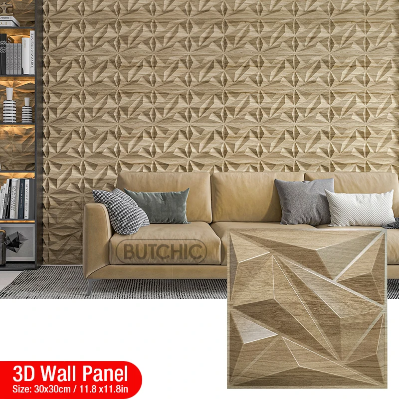 E스포츠 게임 3D 벽 스티커 장식, 슈퍼 3D 아트 벽 패널, PVC 타일 방수 타일, 다이아몬드 디자인, DIY 홈 장식, 12 개, 30x30cm