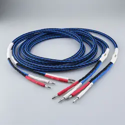 Wysokiej jakości para 8N OCC 8TC kabel do głośnik HiFi wzmacniacza głośnika