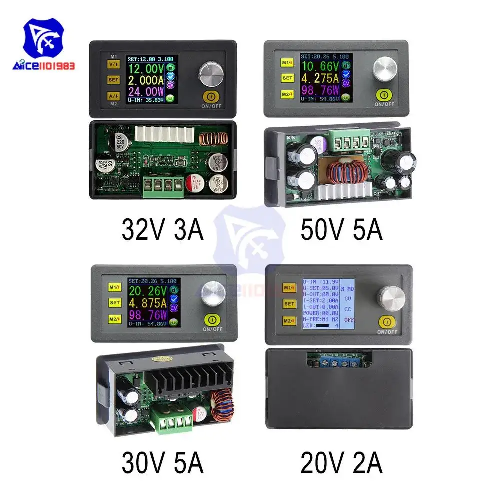 diymore DPS5005/DPS3005/DPS3003/DP50V5A/DP20V2A Digital Adjustable Programmable Step-Down Buck Converter Power Supply Module