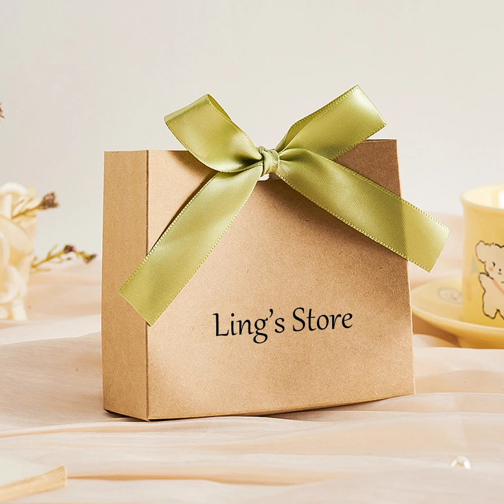 

100Pcs Custom Logo 11.5x4.5x10cm Jewelry Folded Paper Bag Bracelet Necklace Earring Studs Ring Lipstick Fruit Box Gift Organizer