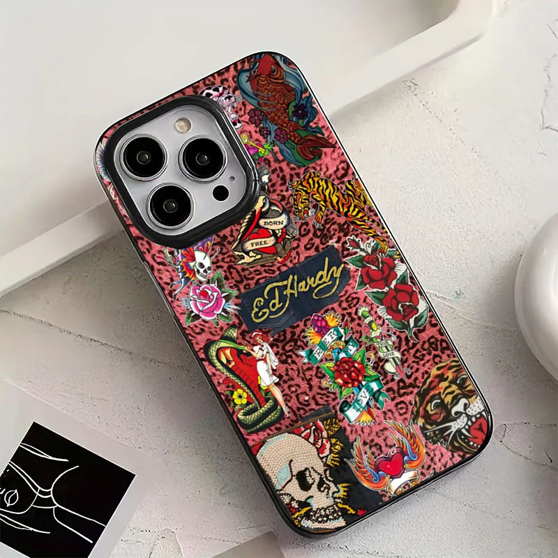Funda de teléfono con estampado de leopardo, diseño de tigre, serpiente y calavera, para iPhone 16 15 14 13 12 11 Pro Max X XS XR XSMax 7 8 Plus 16e, funda suave