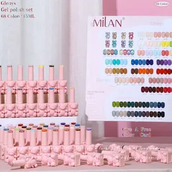 Glenys 68 color cat eye nail polish glue is popular this season, semi permanent immersion gel with color card nail art varnish