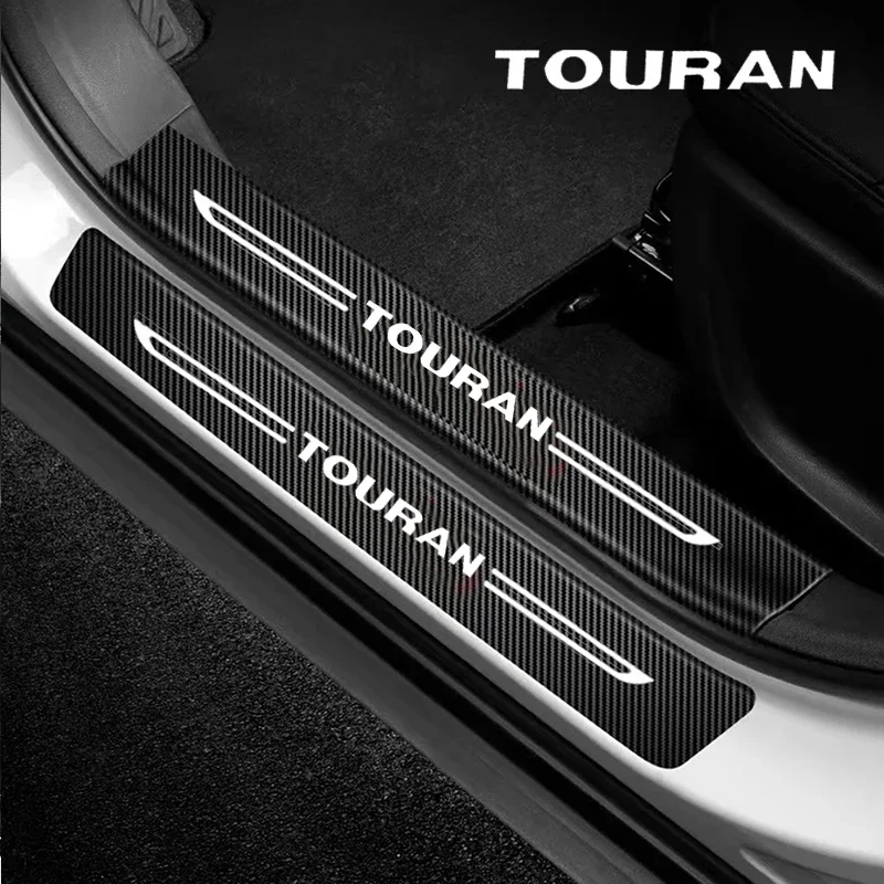 

Car Sticker Valve Stems Caps Car Door Sill Protector Plate Rear Trunk Bumper Guard Threshold Sticker For Volkswagen VW Touran 20