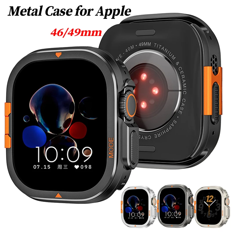 

Metal Case for Apple Watch Ultra 3 49mm 46mm Protector Case Aluminum Cover Bumper Frame for IWatch Series 11 10 9 8 7 6 5 4 SE