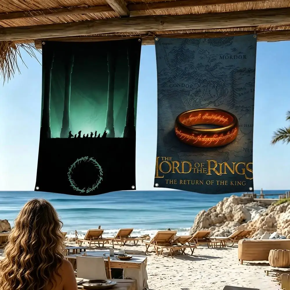 T-The Lord of the R-RingS  Flags Wall Hanging Tapestry Outdoor Garage Room Decorative flag Background Blanket