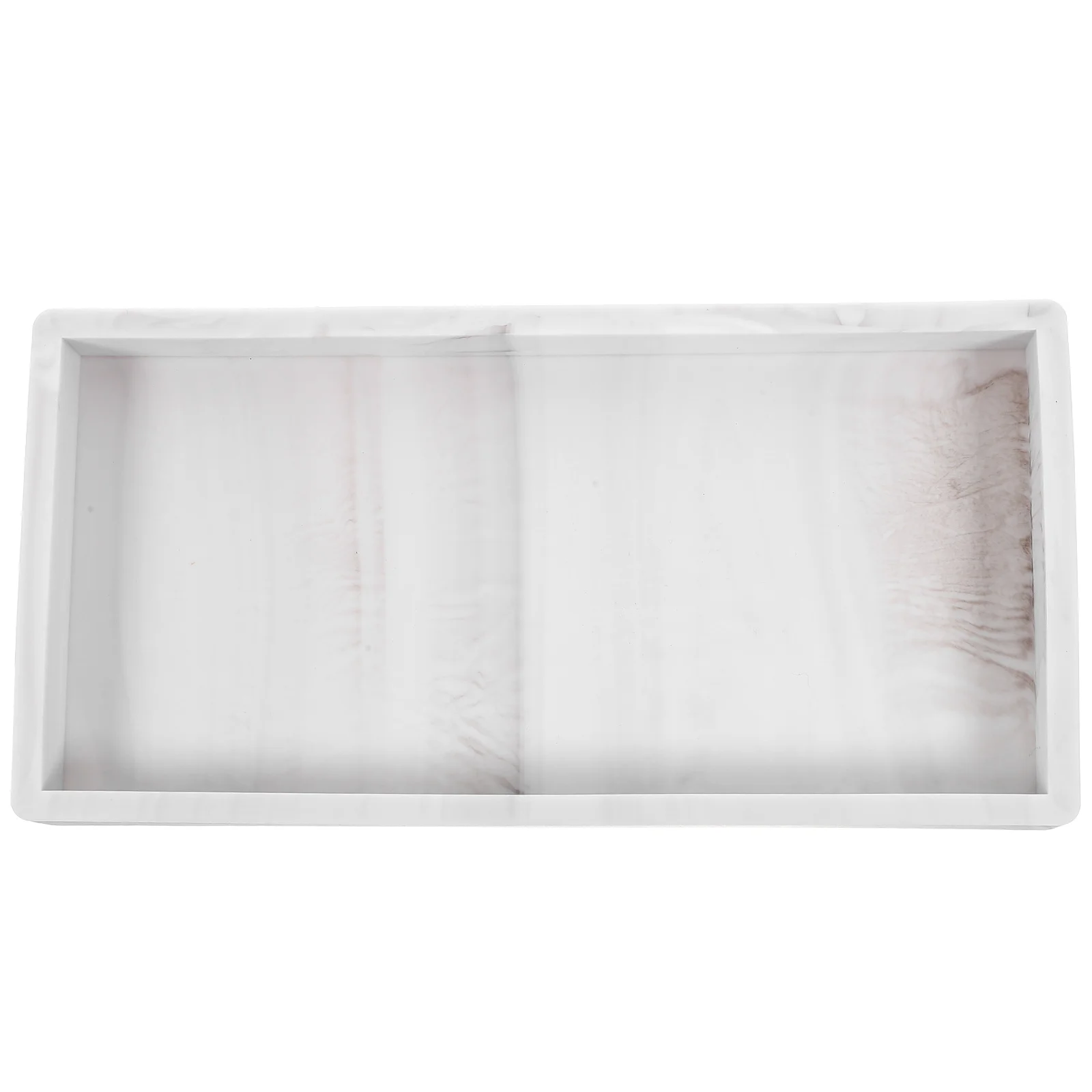 

1PC Silicone Bathroom Vanity Tray Marble Pattern Countertop Storage ganizer for Shampoo Bottles Cosmetics Bath Tub Sink Soap