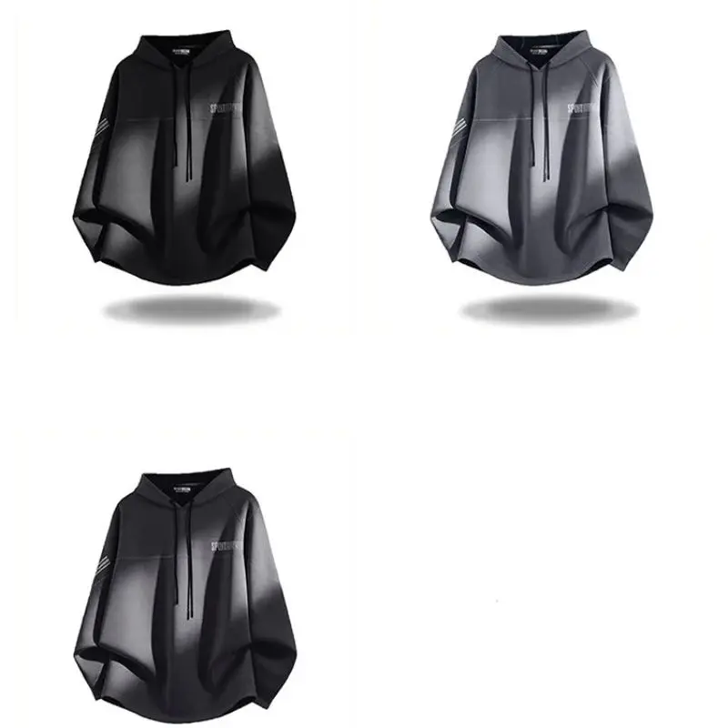 Men's Spring Hooded Long-Sleeve Fitness Shirt Quick-Drying Sun Protection Breathable Running Exercise Top