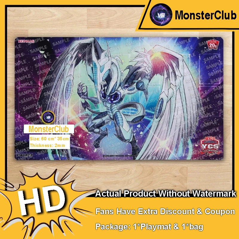 

YuGiOh Playmat Stardust Dragon TCG CCG Коврик для настольной игры Коллекционный коврик для карточной игры Резиновый коврик для мыши Бесплатная сумка 600x350x2 мм