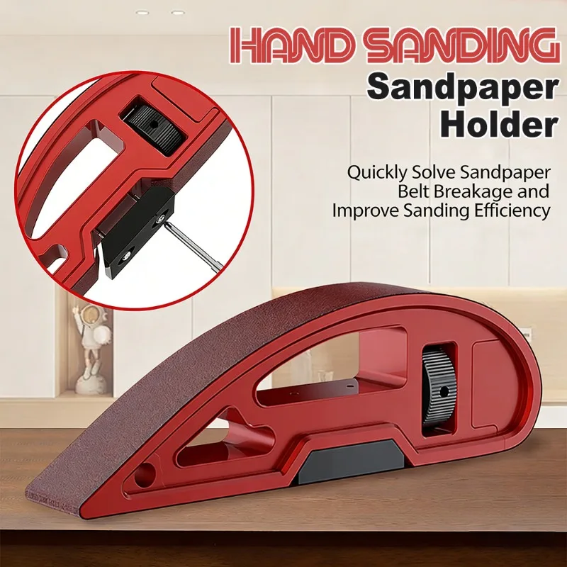Adjustable Manual Curved Profile Sander 6 Sanding Belts Aluminum Alloy For Woodworking Craft Polishing
