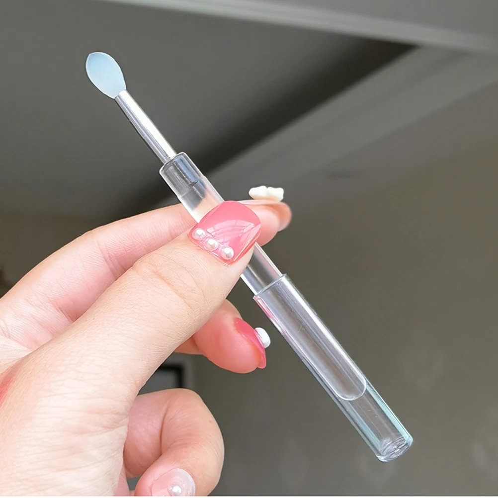 5Pcs Silicone Lip Brush Minimal Waste Design Multi Use for Eyeshadow Lip Mask Application Women Beauty Brush Kit