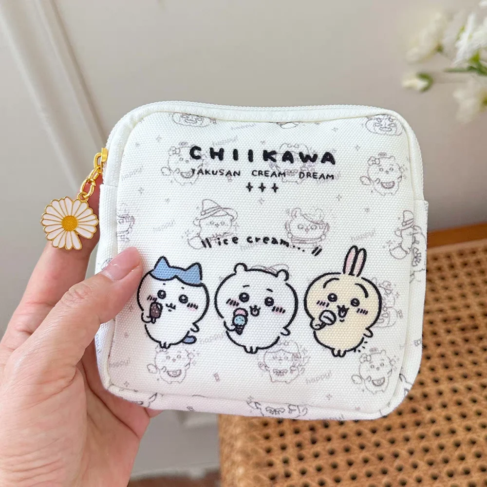 Kawaii Chikawa Hachiware Borsa portaoggetti in tela Cartoon Usagi Studente Cuffie Rossetto Articoli vari Borse organizer Regali per ragazze
