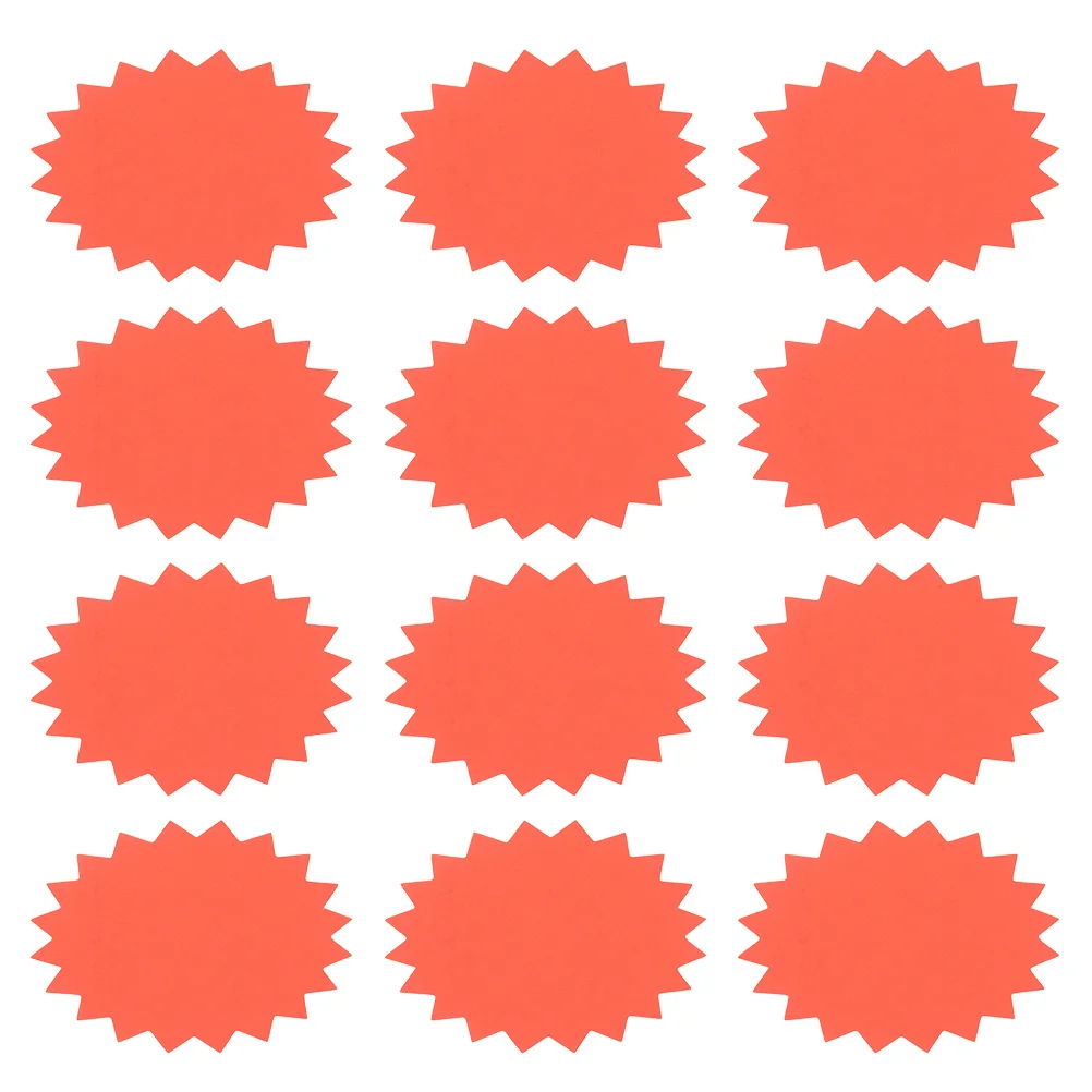 120 Stück Werbeartikel-Preisschilder, fluoreszierendes Papier, Explosionsform für Supermarkt, Laden, Display, Aufkleber, Warenetiketten, Ordner