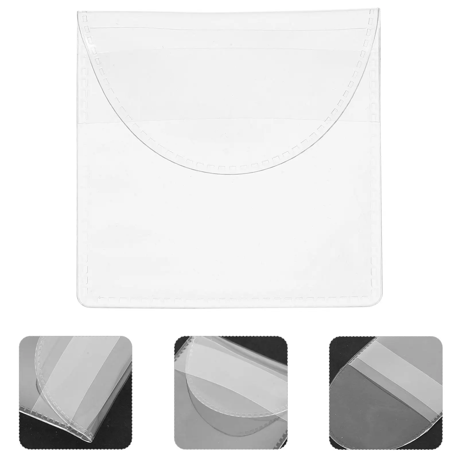 40pcs ป้ายโปร่งใสกระเป๋า PVC เหรียญ 5 5x5 2 + 3 8 ล้างป้องกันกระเป๋าที่ระลึก Organizer ผู้ถือพลาสติก