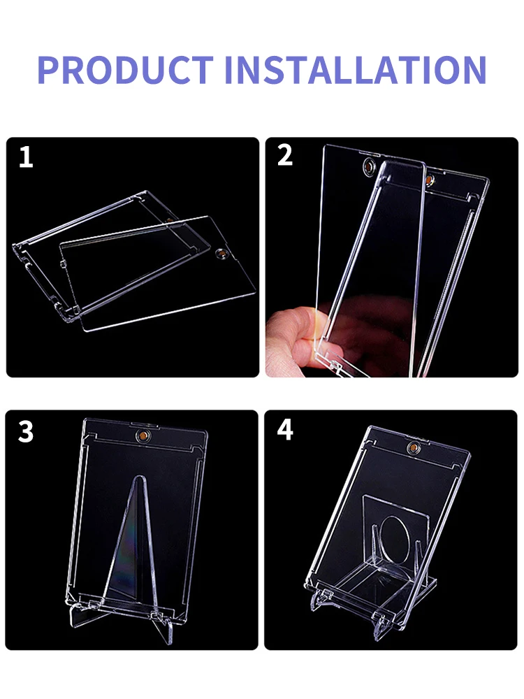 1/5/10PCS Klare Karte Halter Magnetische Anziehung Typ Gaming Sport Trading Card Vitrine Kpop Idol Foto schutzhüllen – Detail 3