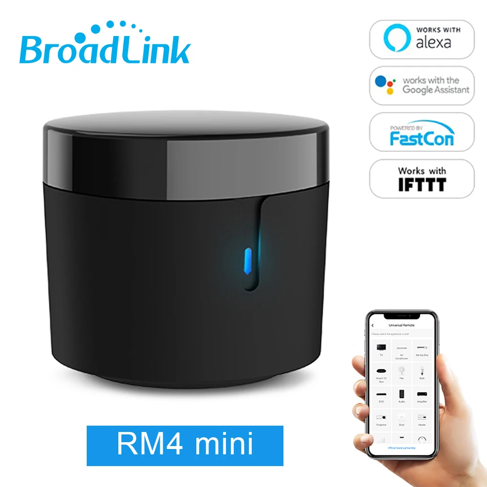 Original Broadlink RM4 Mini IR Remote Control Universal Wifi Controller HTS2 Temperature Humidity Sensor Works Alexa Google Home