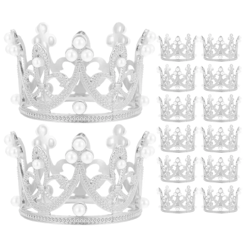 

12 Pcs Wedding Napkin Buckle Crown Valentine's Day Rings Zinc Alloy Sparkle Holder Banquet
