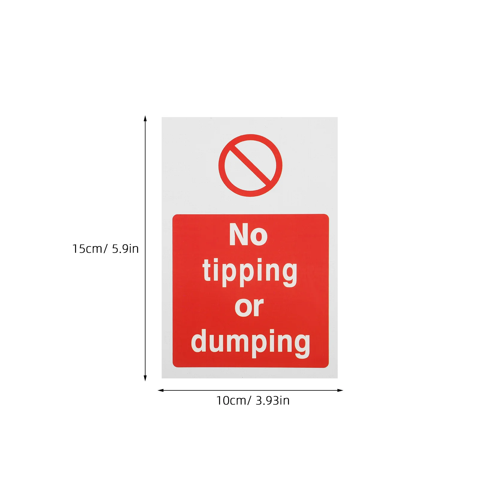 10pcs No Dumping Warning Sign Self Adhesive Decals For Public Space Outdoor Use Durable Waterproof Stickers
