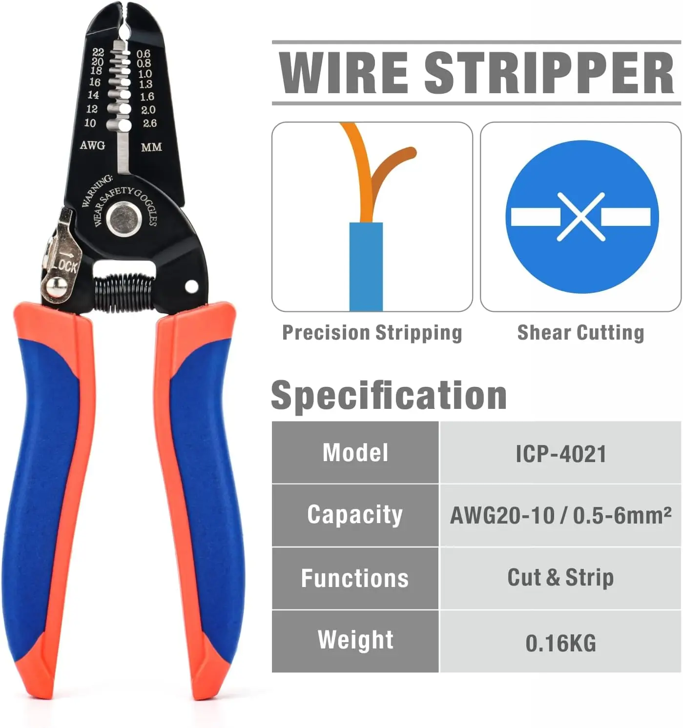 Wire Crimping Tool Set with Stripper, Ratcheting Crimper and 5 Dies for Insulated/Non-insulated Connectors