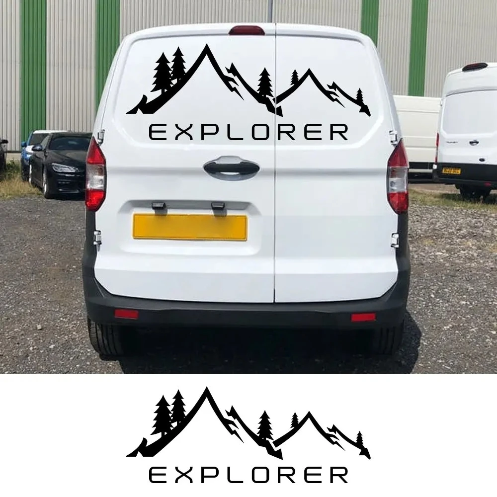 

Car Hood Back Door Stickers For Ford Transit Courier Motorhome Camper Van Mountain Graphics Vinyl Decal Auto Tuning Accessories