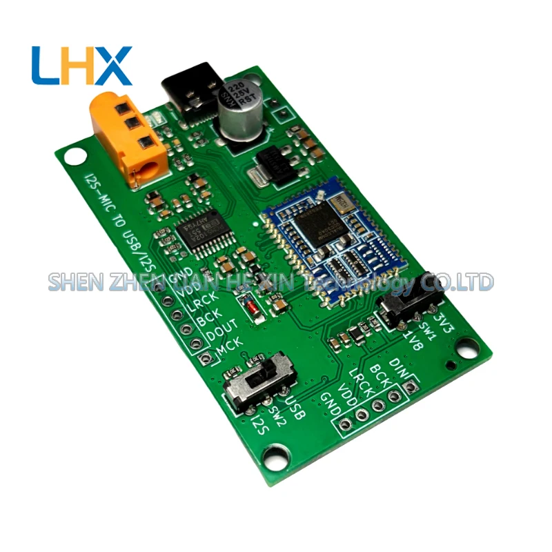 I2S IIS MEMS digital MIC microphone head decoding silicon microphone to I2S analog usb sound card
