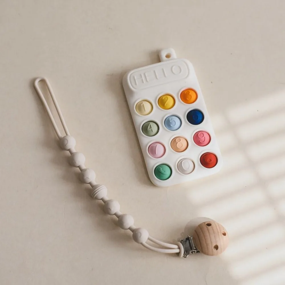 New Cartoon Phone Style Teether Simulation Silicone Sleeping Pacifier Gum Protection BPA Free Soothing Teether Gifts