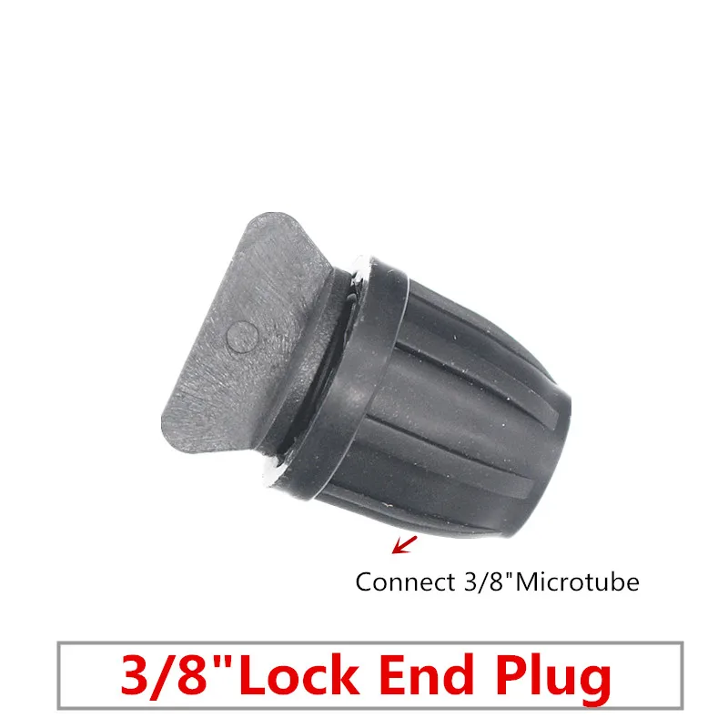 10PCS 3/8" Lock Connector (11 x 8 mm)End Cap Micro Irrigation Tubing Micro Drip Irrigator Fitting Garden and Watering Connector image 2