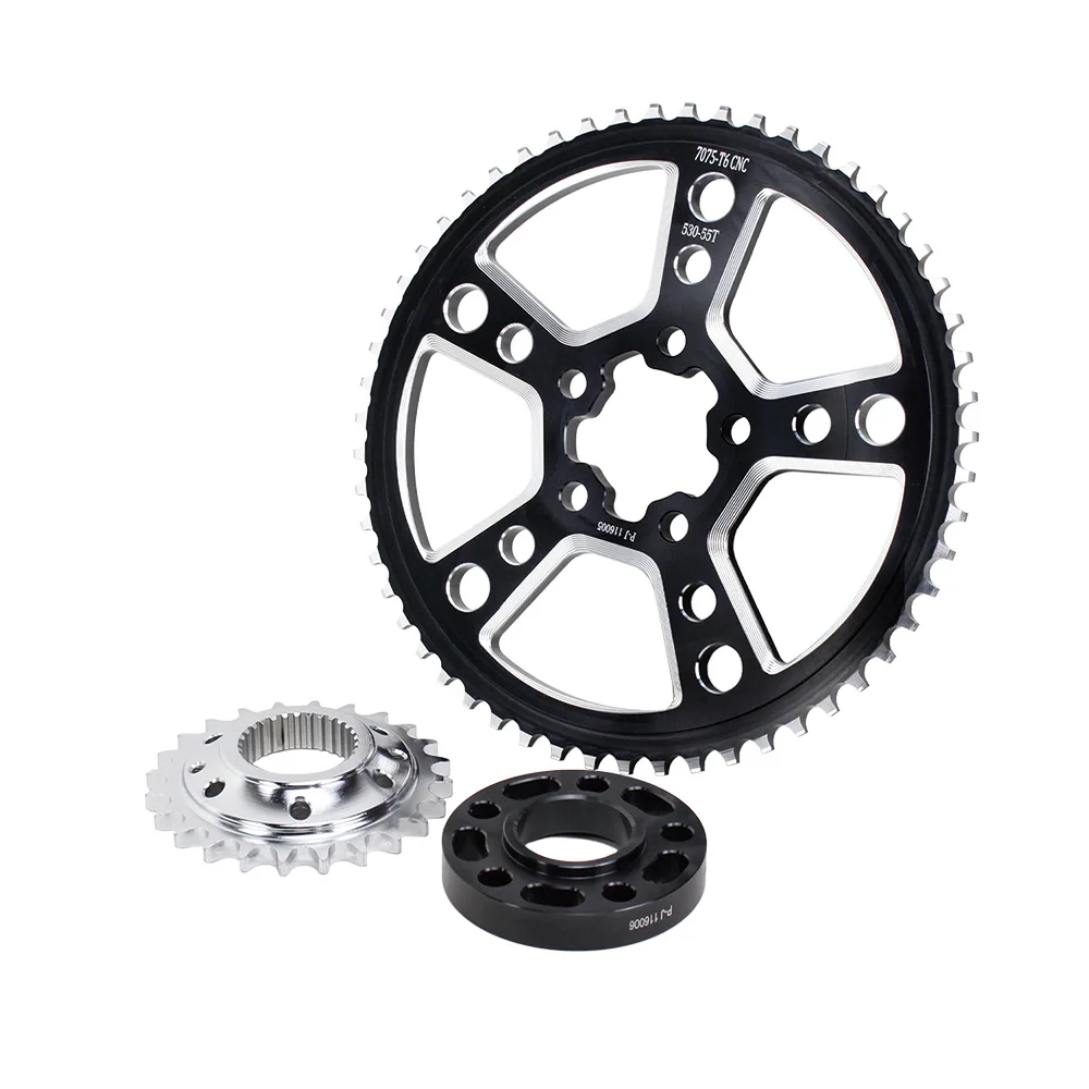 Solid 530 Chain Conversion Kit For Harley 6 Speed Softail Dyna 2007-Later Touing 2007-2008