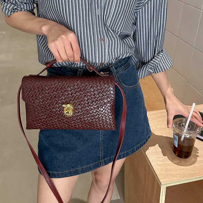 

Женская модная сумка через плечо, текстурированная сумка через плечо из искусственной кожи, компактная сумка на каждый день