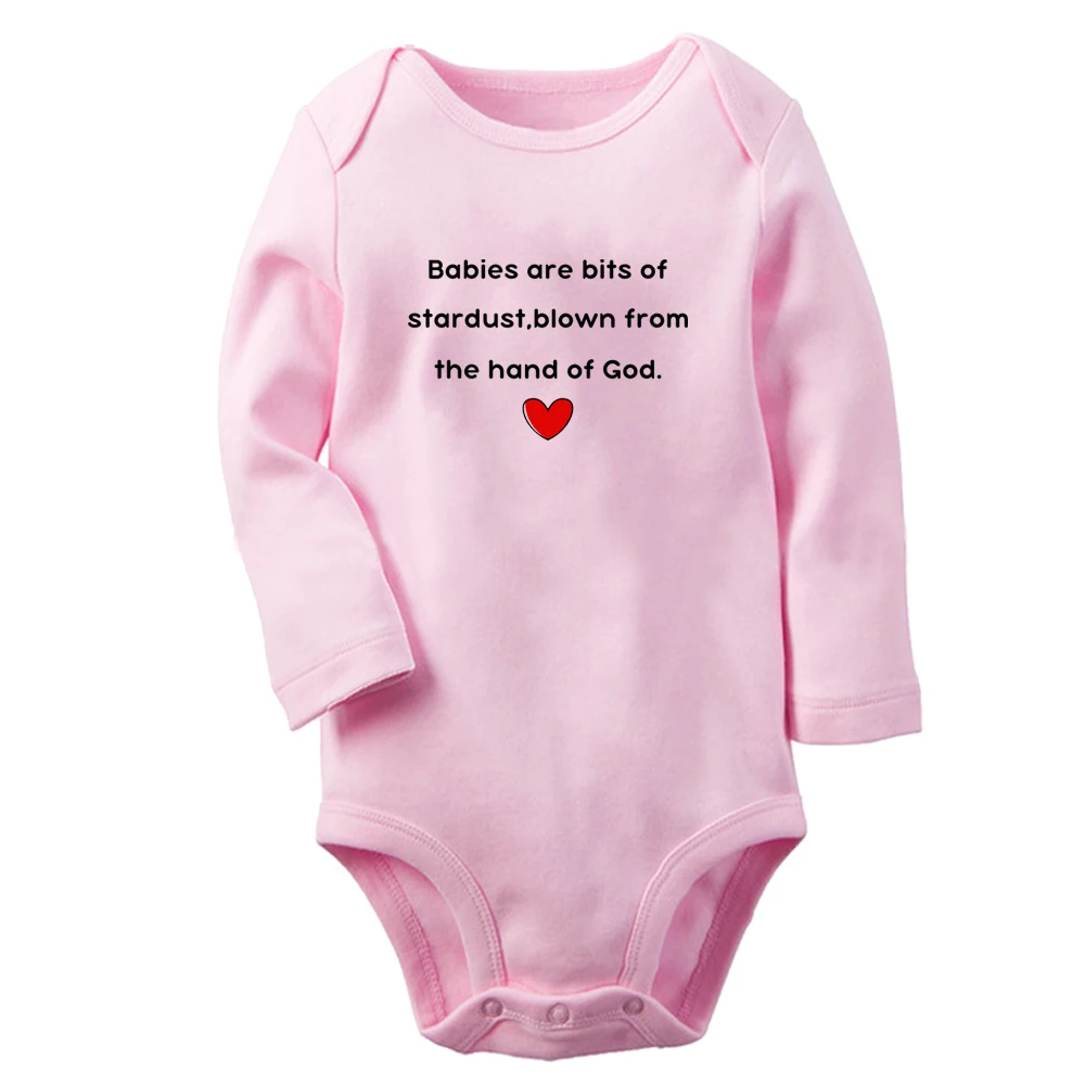 

Babies are bits of stardust, blown from the hand of God Cute Baby Rompers Boys Girls Bodysuit Long Sleeves Jumpsuit Kids Clothes