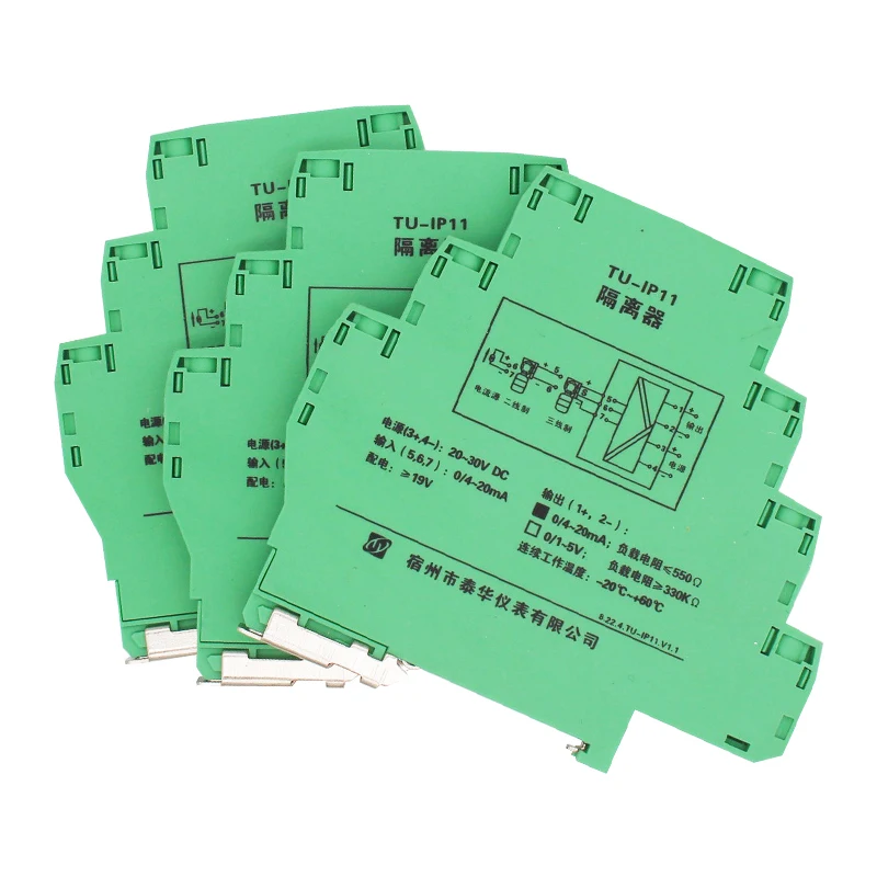 Pemancar Isolator Sinyal 8Mm 4-20mA Arus Dc24V Catu Daya Akurasi 0.1% Pemasangan Rel Din