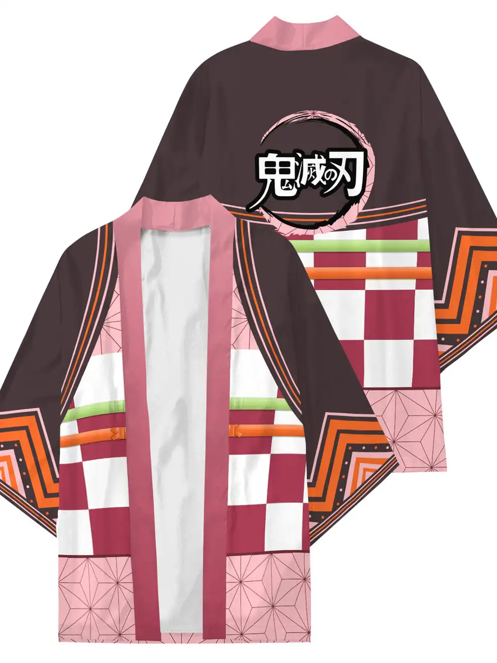 Kimetso No Yaiba Nezuko KimonoKimono Cape Loose Three-quarter Sleeve Cardigan Robe Haori