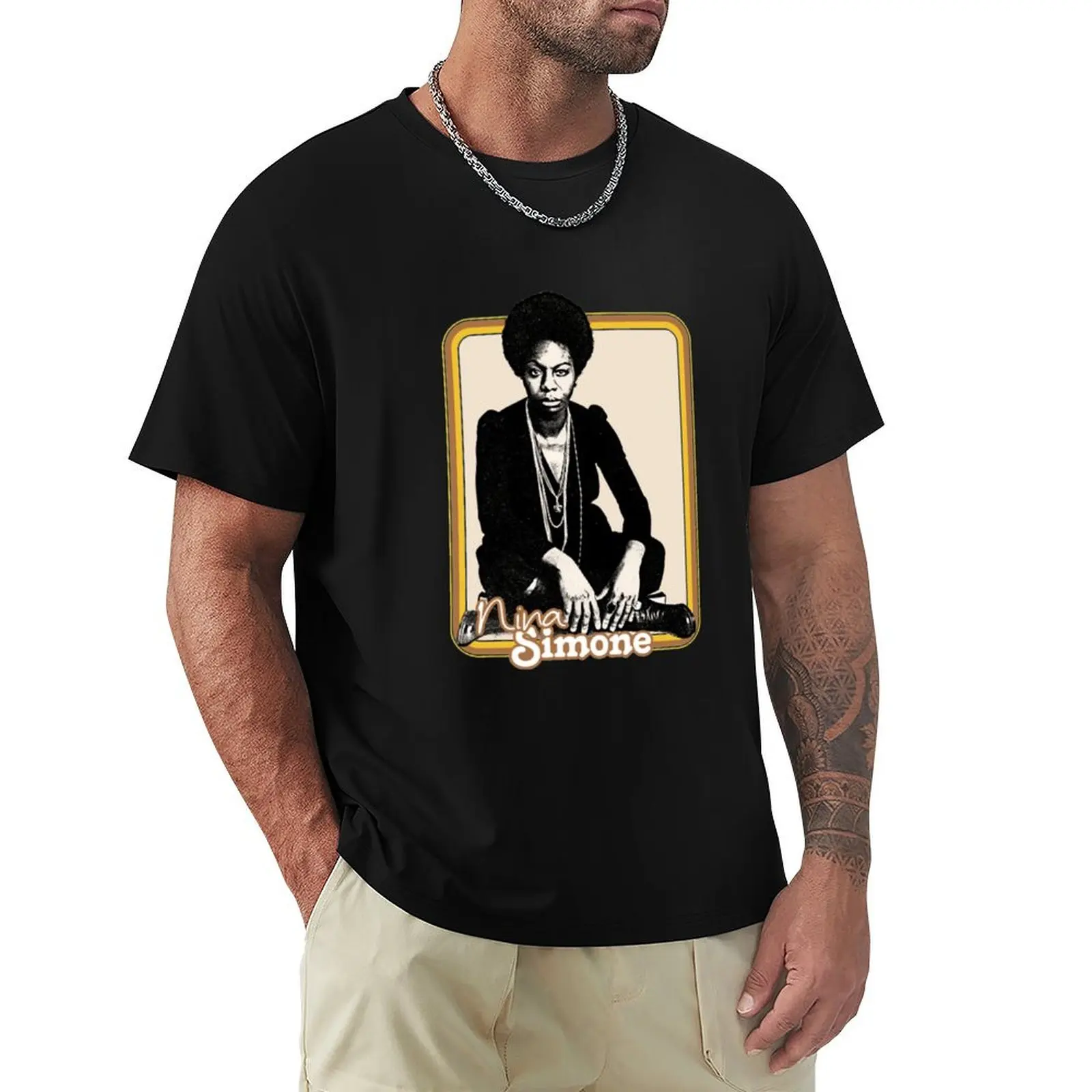 

Nina Simone T-Shirt Fashion Graphic Tee for Men
