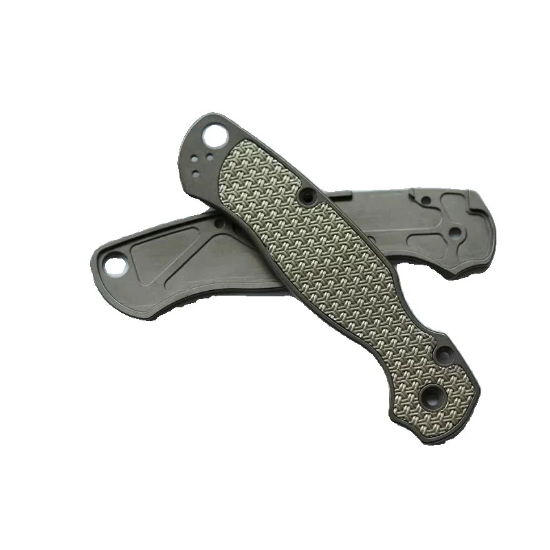 

1 Pair Custom Made Titanium Alloy Embedded With White Copper Handle Scales for Spyderco C81 Para 2