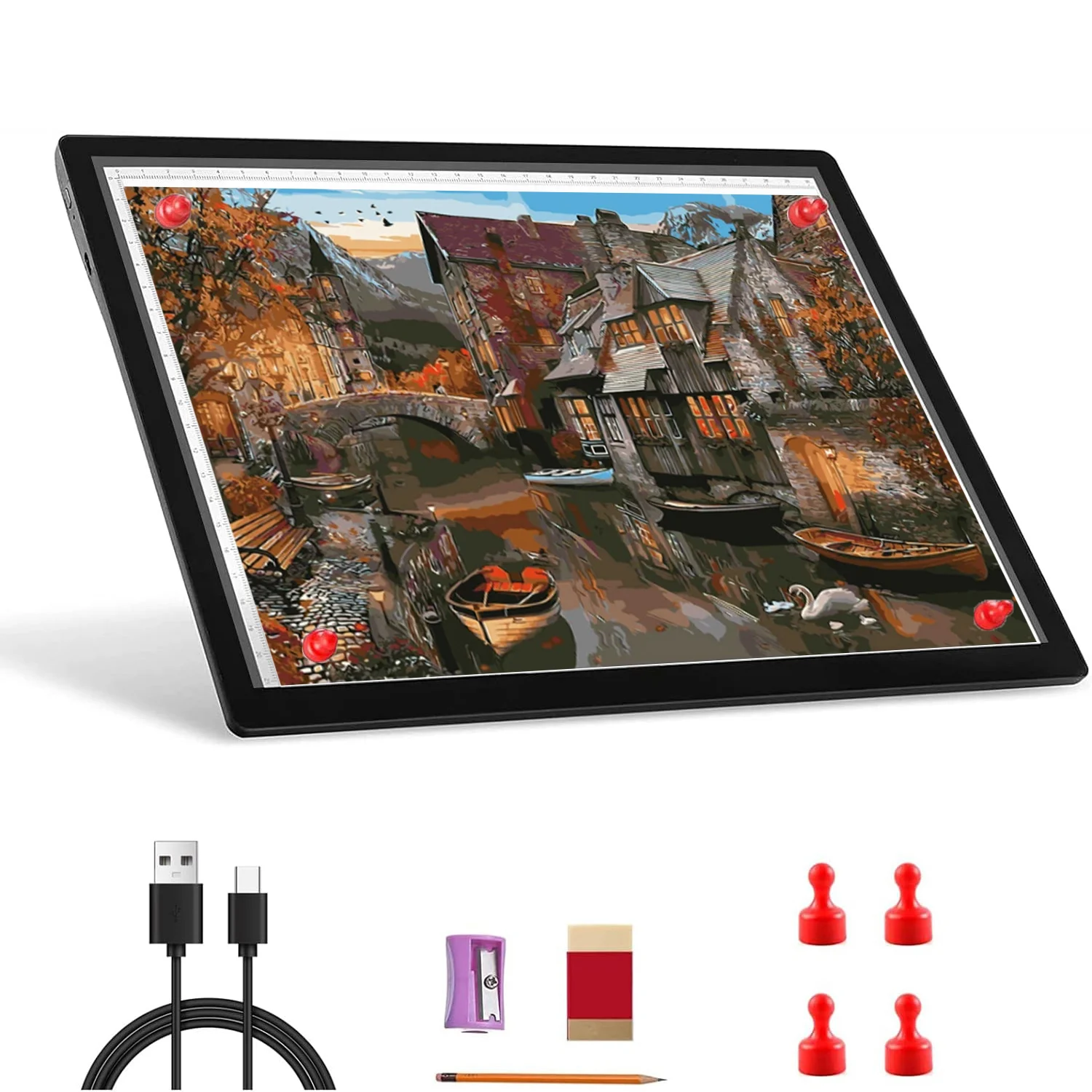 

A4 Wireless Diamond Painting Light Pad Built-in 2500 mah Battery, Adjustable Brightness, Suitable for Sketching, Picture Tracing