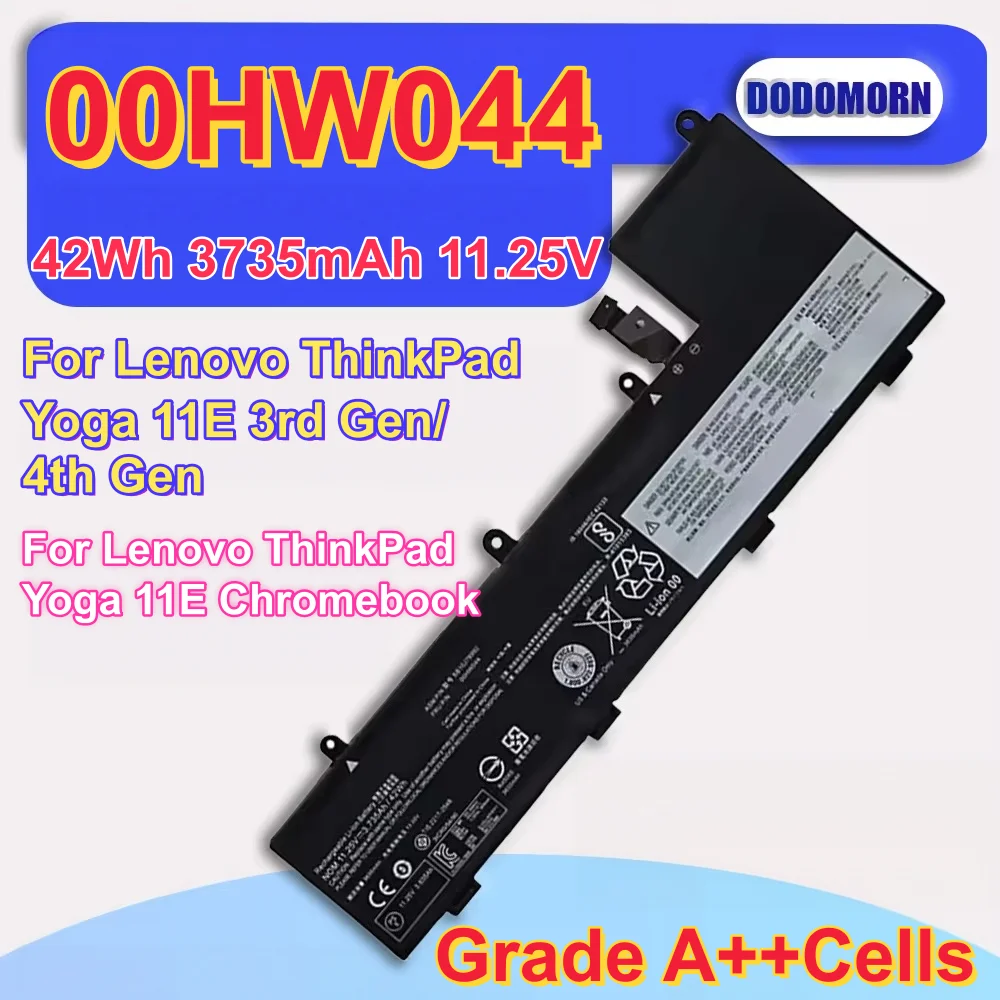High Quality 00HW044 Battery For Lenovo ThinkPad Yoga 11E 3rd 4th Gen 20GD 20GF 20HS 20HT Chromebook 00HW042 00HW043 SB10J78992
