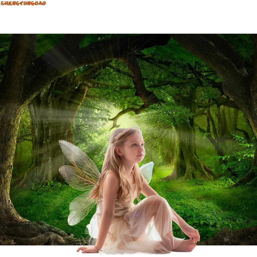 Forest Scenery Backdrop Photography Baby Shower Green Leaves Adventure Wedding Photo Photographic Room Decor Background