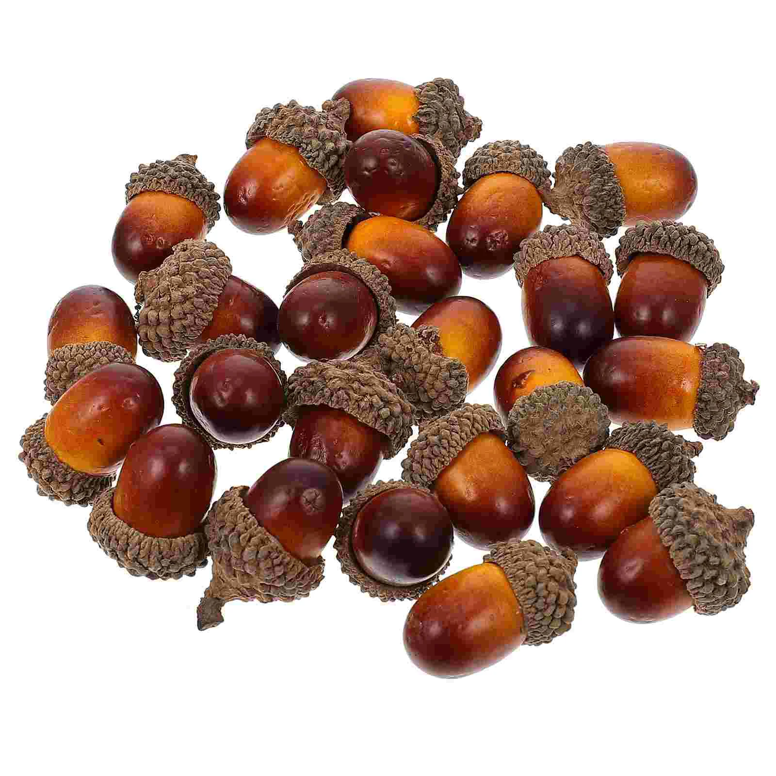 

25 Pcs Artificial Acorn Simulation Fall Home Fake Decorative Acorns DIY Accessories Small Mini