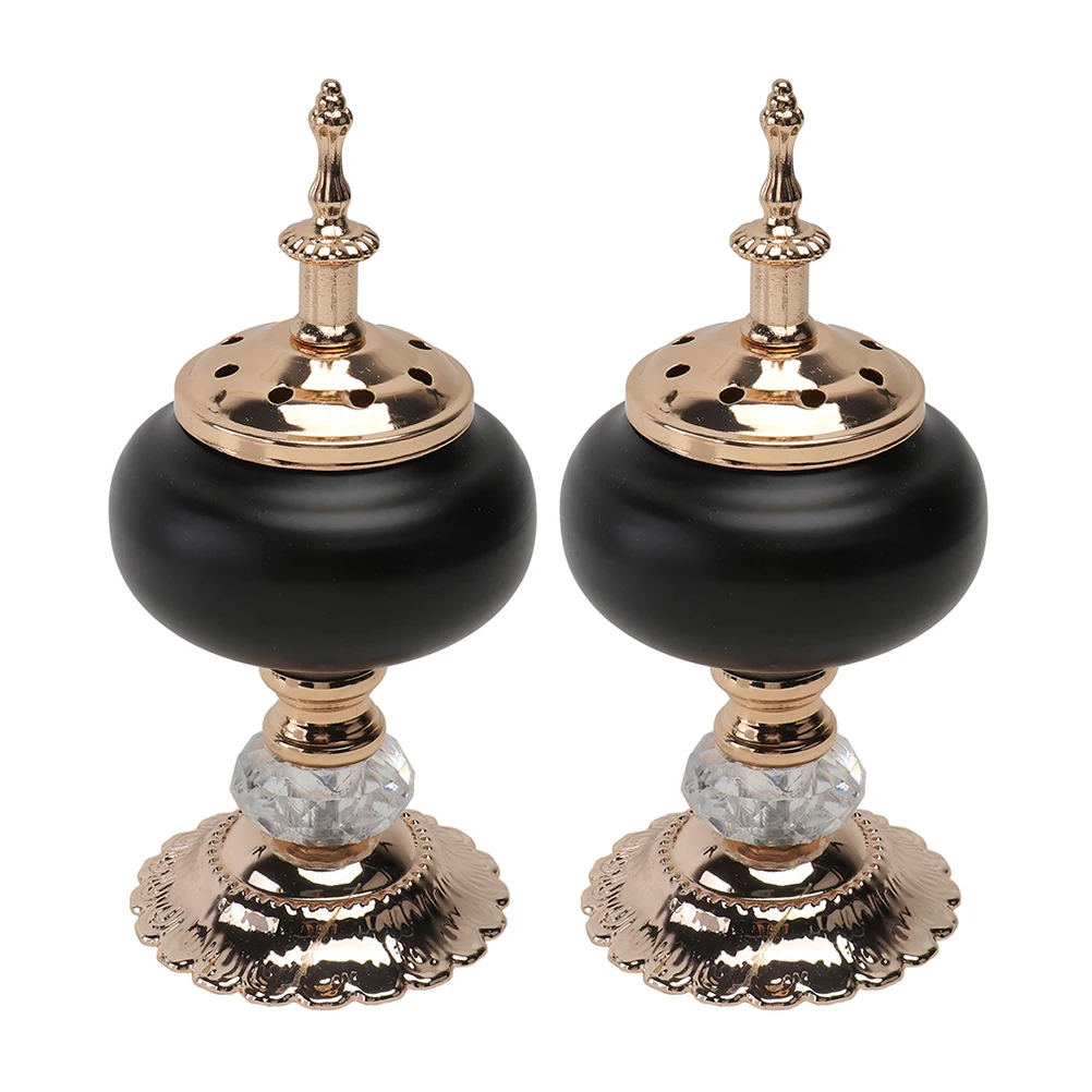 

2 Pcs European Style Incense Burner Household Decor Aromatherapy Wrought Iron Wedding For Cone