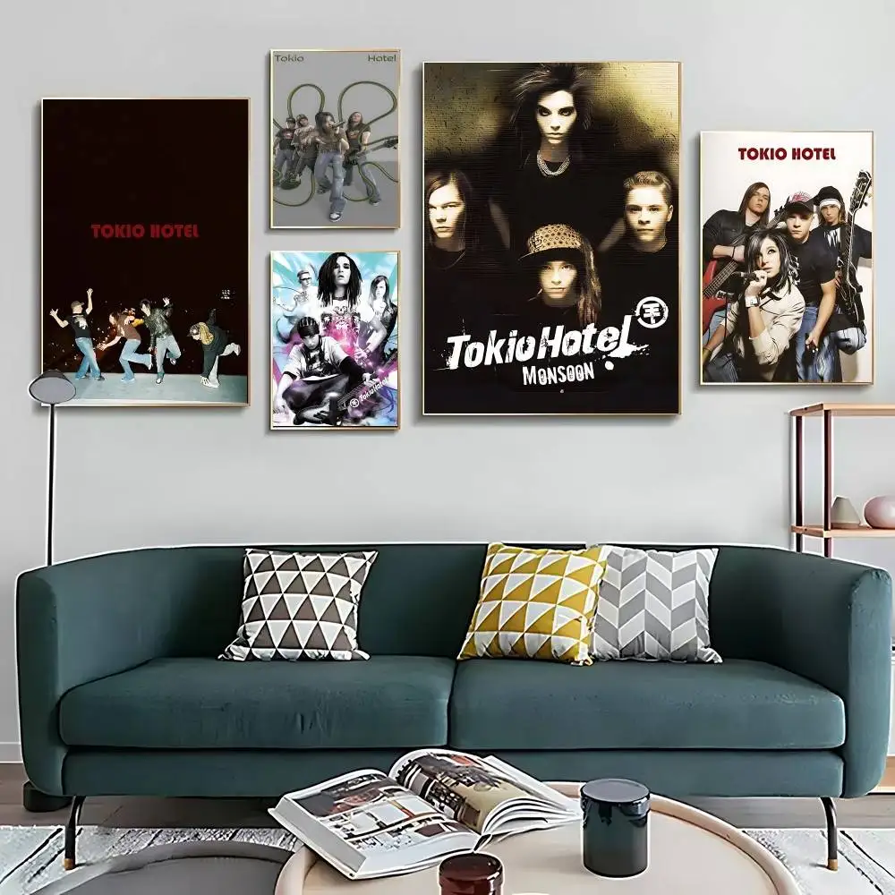 T-Tokio H-Hotel T-Tom B-Bill K-Kaulitz Poster HD Quality Wall Art Retro Posters For Home Room Wall Decor Kawaii Room Decor