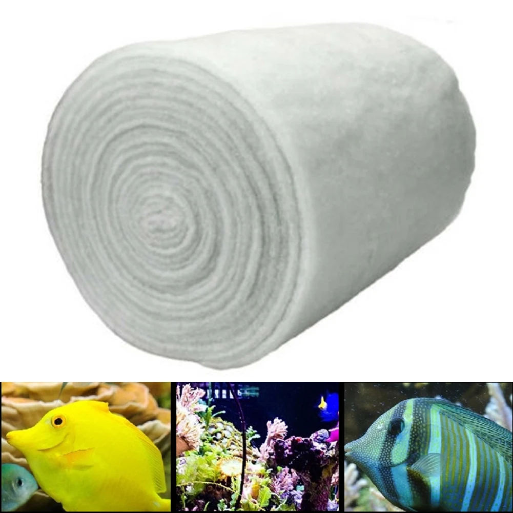 Aquarium Filter Filter Mat 120cmx30cmx2cm Biological Filter Blanket Filter Mat White Cotton Fish Tank Aquatic Plants