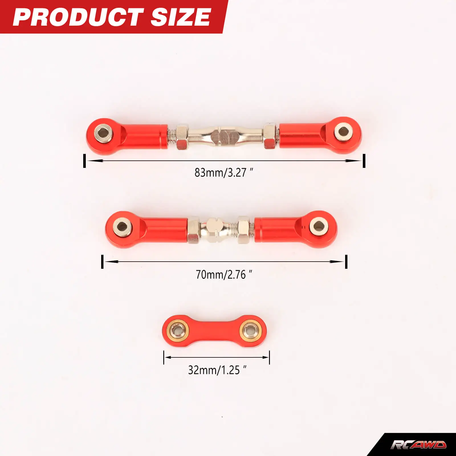 7 pcs/set Alloy Rc TURNBUCKLE SET Linkages Tie Rod for ARRMA 1/8 MOJAVE 4S upgrades parts